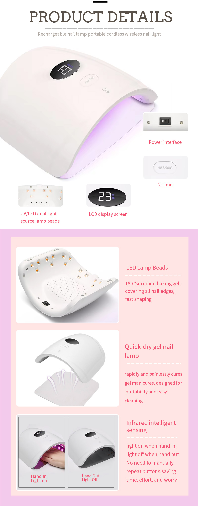 Quick Dry Nail Lamp No Smudge No Wait